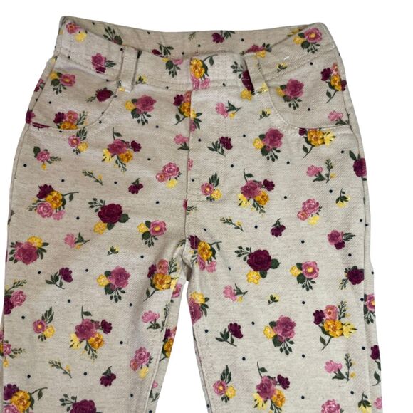 Toddler Girl Leggings w/back Pockets. Flower All-Over Print Size 4T - Picture 2 of 6